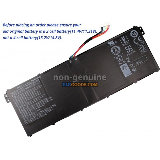 11.4V  36Wh  3 cells  Li-Polymer  Black