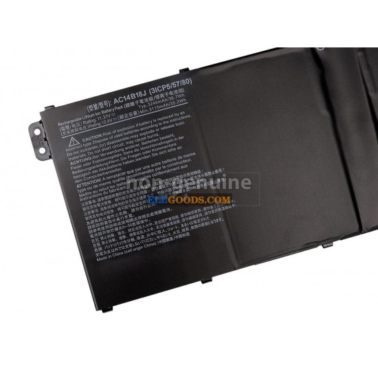 11.4V  36Wh  3 cells  Li-Polymer  Black