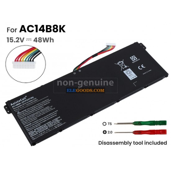15.2V  48Wh  4 cells  Li-Polymer  Black
