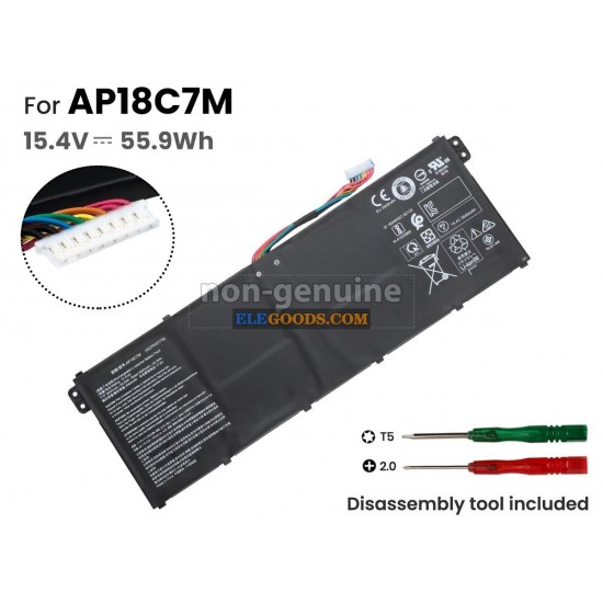 15.4V  55.9Wh  4 cells  Li-Polymer  Black