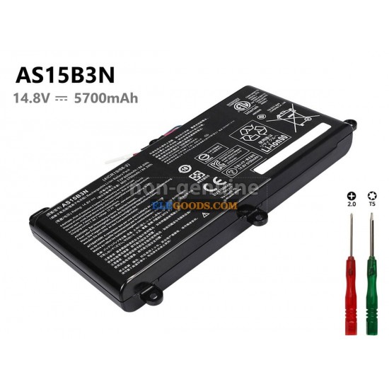 14.8V  5700mAh  8 cells  Li-ion  Black