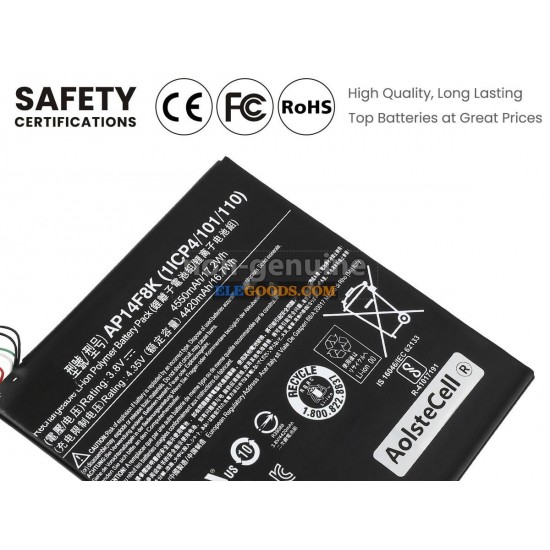 3.8V  17.2Wh  2 cells  Li-Polymer  Black