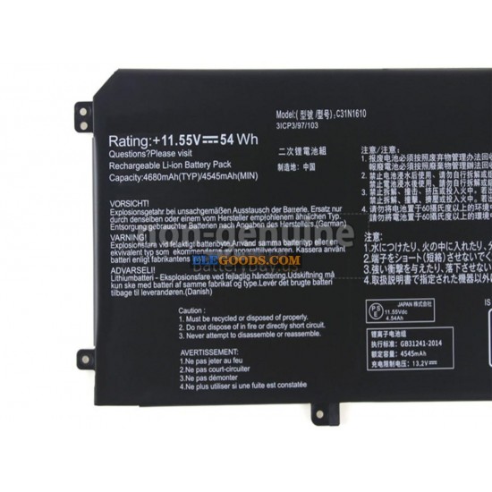 11.55V  54Wh  3 cells  Li-Polymer  Black