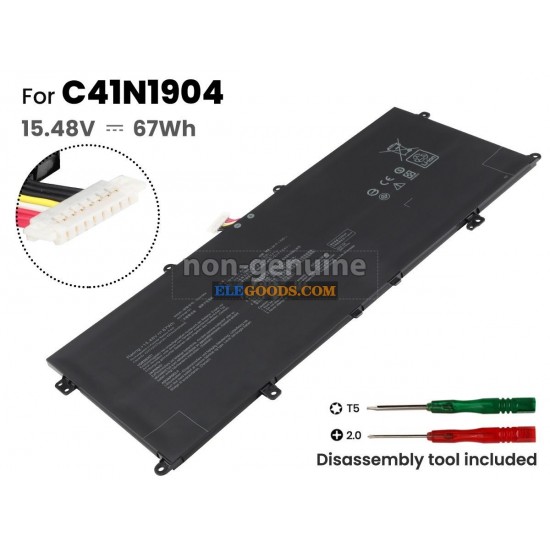 15.48V  67Wh  4 cells  Li-Polymer  Black
