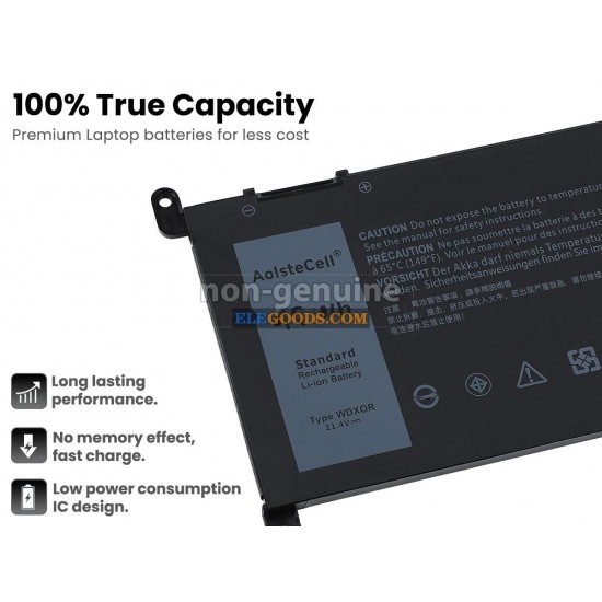 11.4V  42Wh  3 cells  Li-Polymer  Black