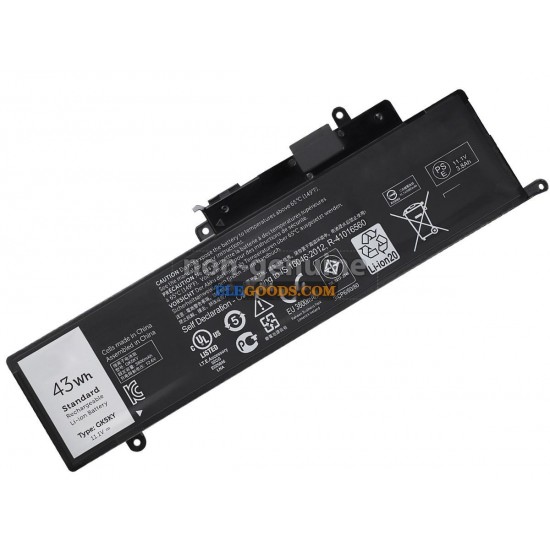 11.1V  43Wh  3 cells  Li-Polymer  Black