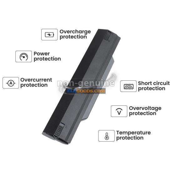 11.1V  4400mAh  6 cells  Li-ion  Black