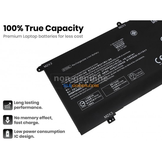 11.55V  60.9Wh  3 cells  Li-Polymer  Black