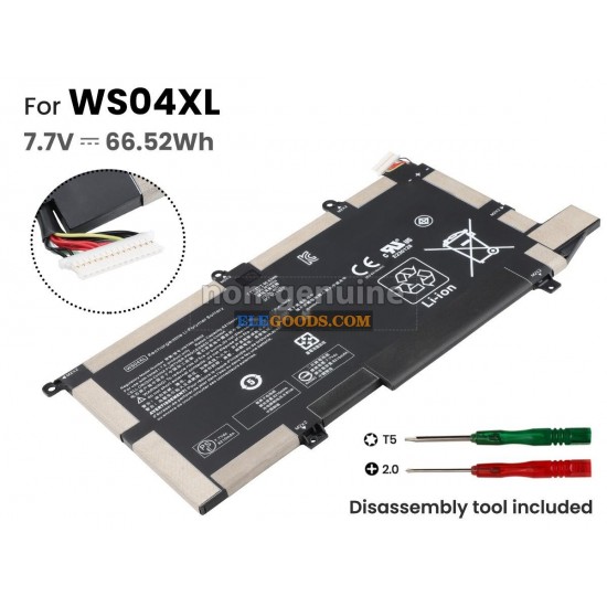 7.7V  66.52Wh  4 cells  Li-Polymer  Black