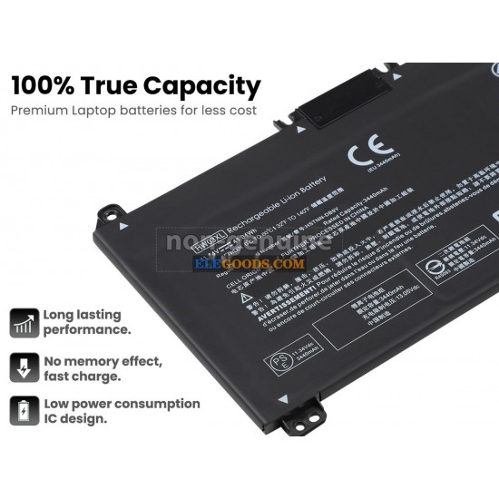 11.34V  41.04Wh  3 cells  Li-Polymer  Black