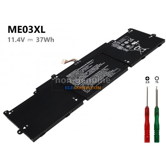 11.4V  37Wh  3 cells  Li-Polymer  Black
