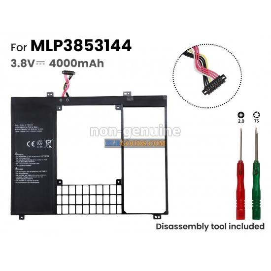 3.8V  4000mAh  1 cells  Li-Polymer  Black