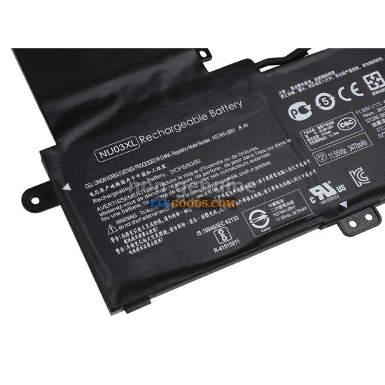 11.55V  41.7Wh  3 cells  Li-Polymer  Black