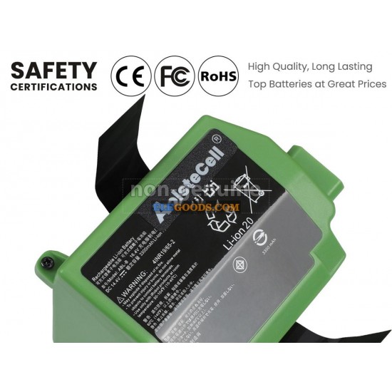14.4V  3300mAh  4 cells  Li-Polymer  Black