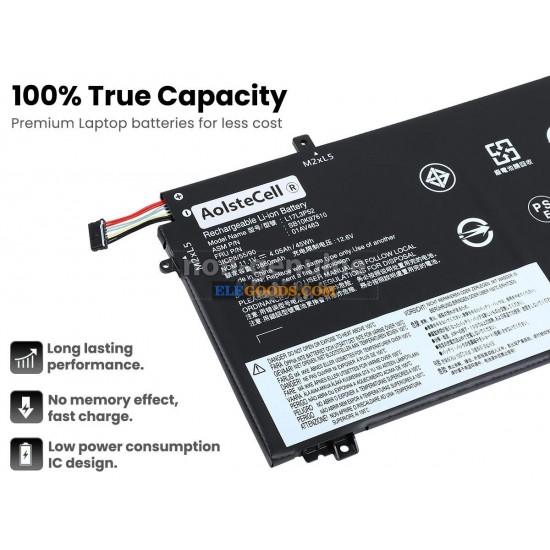 11.1V  45Wh  3 cells  Li-Polymer  Black