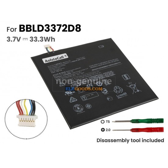 3.7V  33.3Wh  2 cells  Li-Polymer  Black