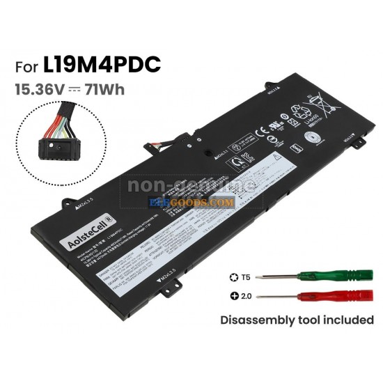 15.36V  71Wh  4 cells  Li-Polymer  Black