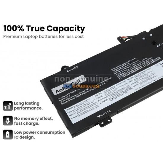 15.36V  71Wh  4 cells  Li-Polymer  Black