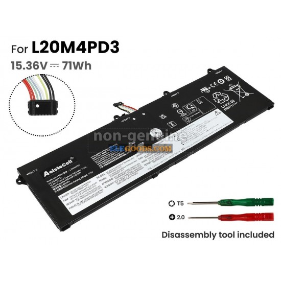 15.36V  71Wh  4 cells  Li-Polymer  Black