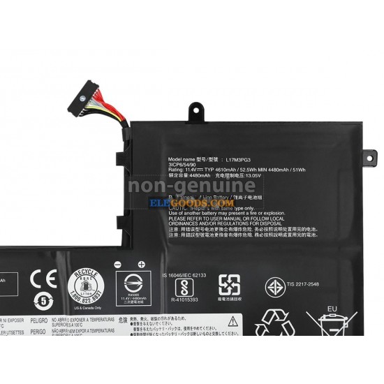 11.4V  52.5Wh  3 cells  Li-Polymer  Black
