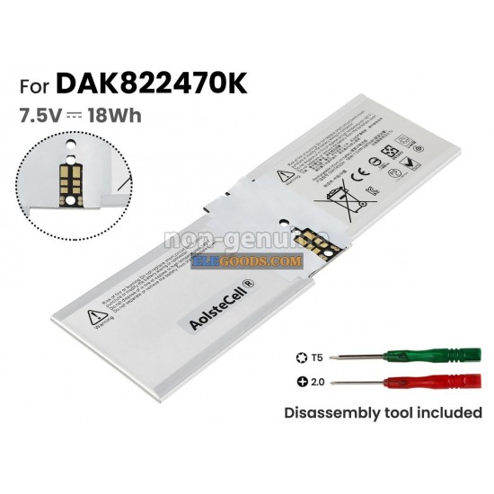 7.5V  18Wh  2 cells  Li-Polymer  Silver
