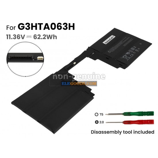 11.36V  62.2Wh  6 cells  Li-Polymer  Black