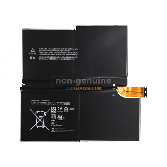 7.6V  42.2Wh  2 cells  Li-Polymer  Black