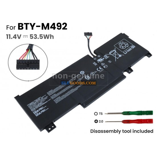 11.4V  53.5Wh  3 cells  Li-Polymer  Black