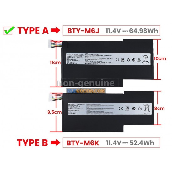 11.4V  5700mAh  3 cells  Li-Polymer  Black