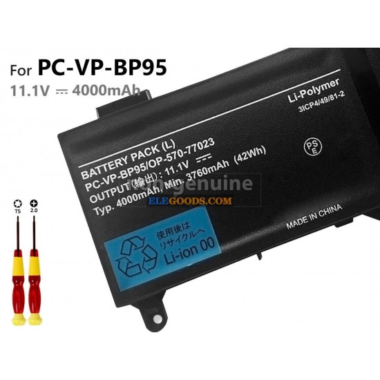 11.1V  42Wh  6 cells  Li-Polymer  Black