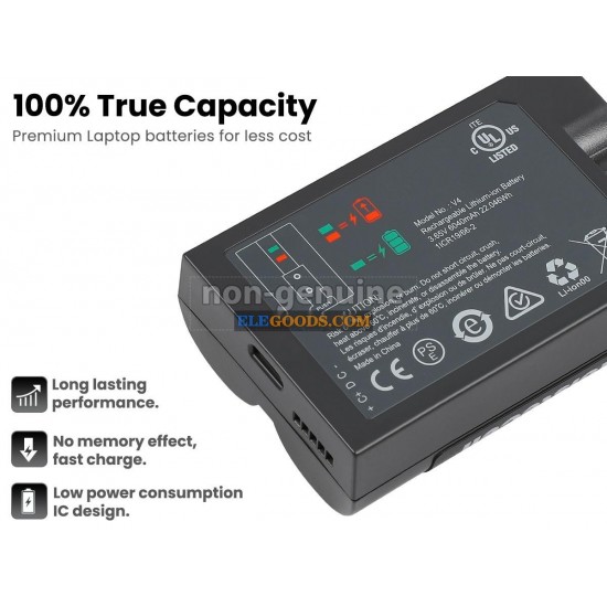 3.65V  22Wh  2 cells  Li-Polymer  Grey