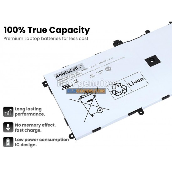 7.5V  48Wh  4 cells  Li-Polymer  Silver