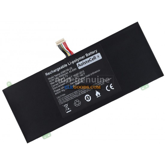7.6V  45.6Wh  2 cells  Li-Polymer  Black