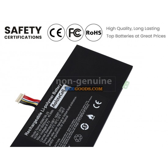 7.6V  45.6Wh  2 cells  Li-Polymer  Black