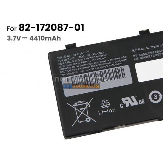 3.7V  16.32Wh  1 cells  Li-Polymer  Black