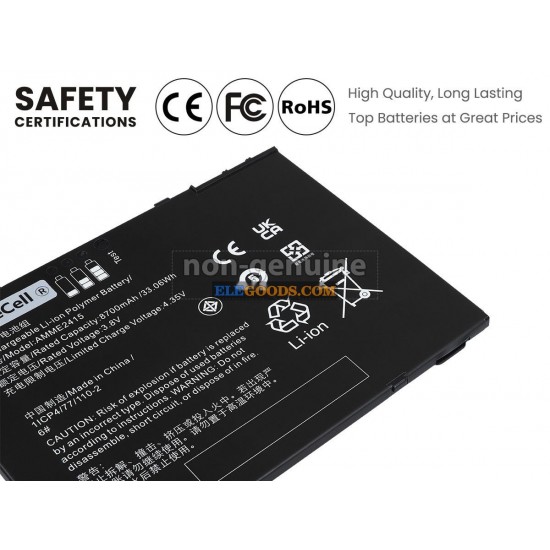 3.8V  33.06Wh  1 cells  Li-Polymer  Black